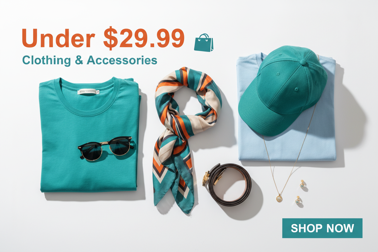 Under 29.99 Clothing and Accessories