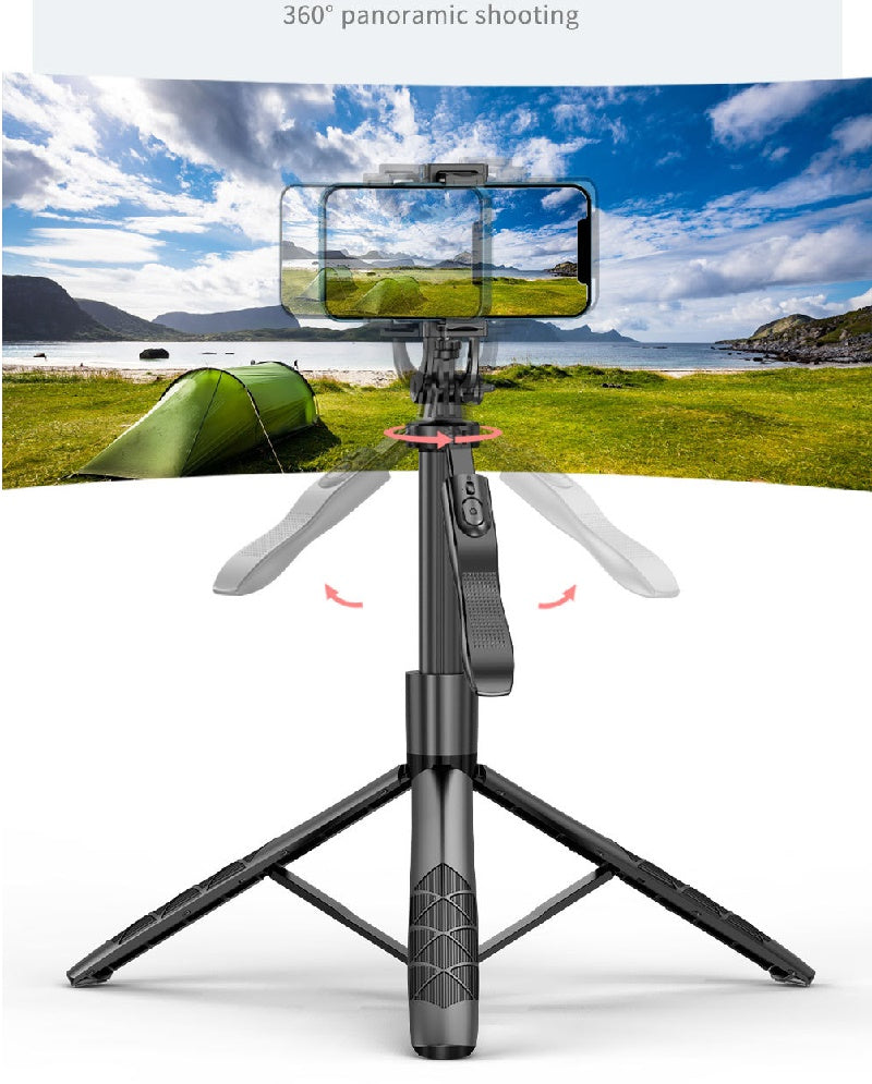 Auto tracking smartphone gimbal tripod with phone mount and three black legs