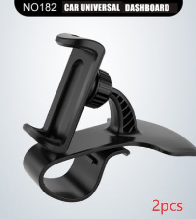 Universal car phone holder 2-pack, dashboard mount with side vent grip, dark black