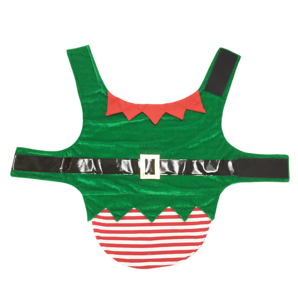 Green Elf Christmas Dog Costume – Holiday Pet Outfit