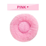 Fluffy Donut Dog Bed | Cozy Plush Cushion for Small & Large Pets | Washable & Calming Design
