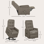 Power Lift Recliner Chair for Elderly – Remote Control, Coffee
