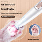 PetGroom Pro LED Paw Trimmer - Waterproof & Wide Blade Dog Clippers for Effortless Grooming