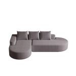 Modern Curved Sofa ,Chenille Upholstered Sectional Sofa Couch Set,Modular 108.5 L Shaped Sectional Living Room Sofa Set With 3 Pillows,Free Combination Sofa Couch For Living Room,Bedroom