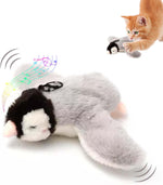 Interactive Chirping Bird Cat Toy – Rechargeable Flapping Feather Toy