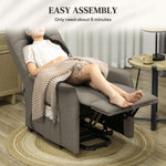 Power Lift Recliner Chair – Side Pocket, 140° Recline, Coffee Upholstery