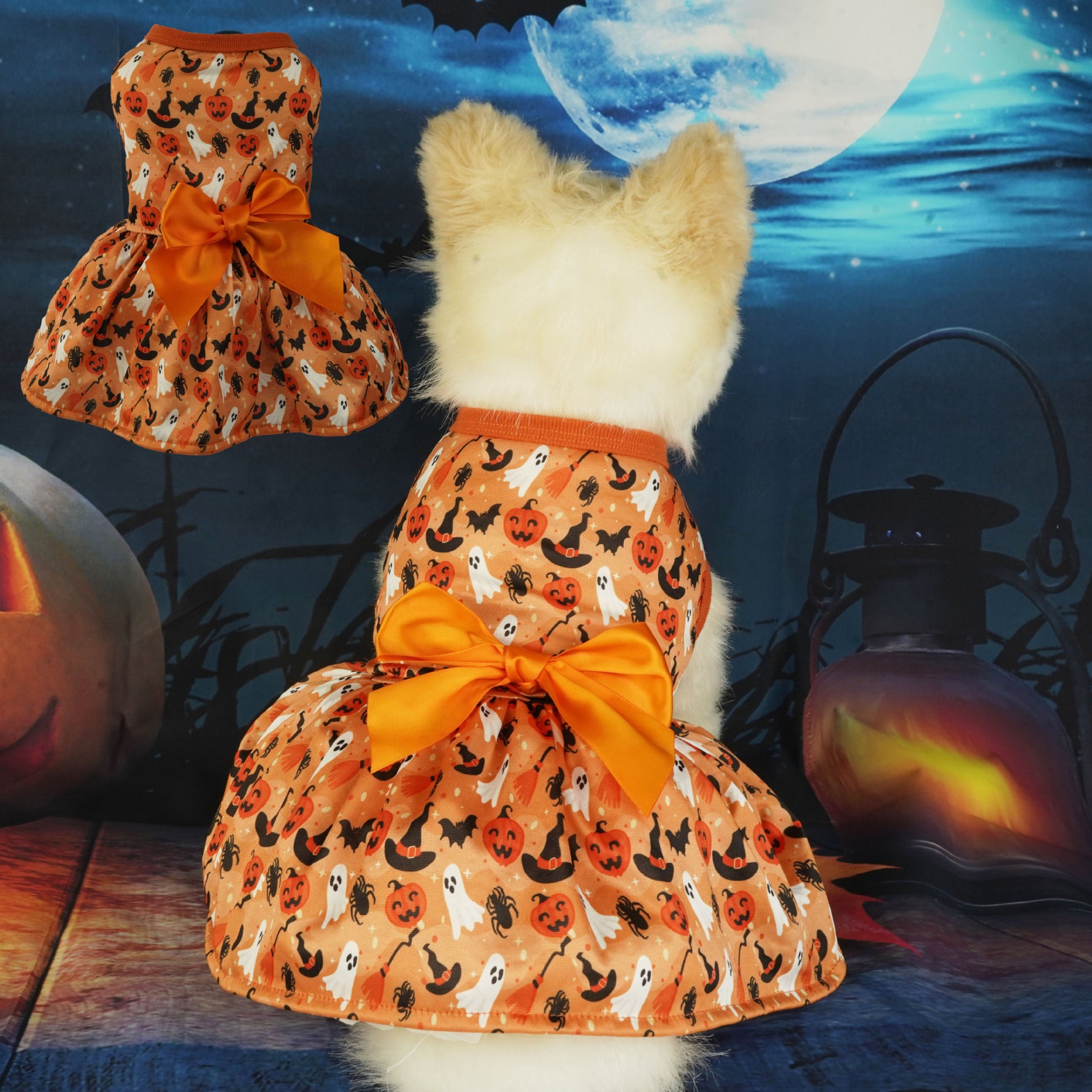 Halloween Pet Party Dress – Dog & Cat Costume Outfit