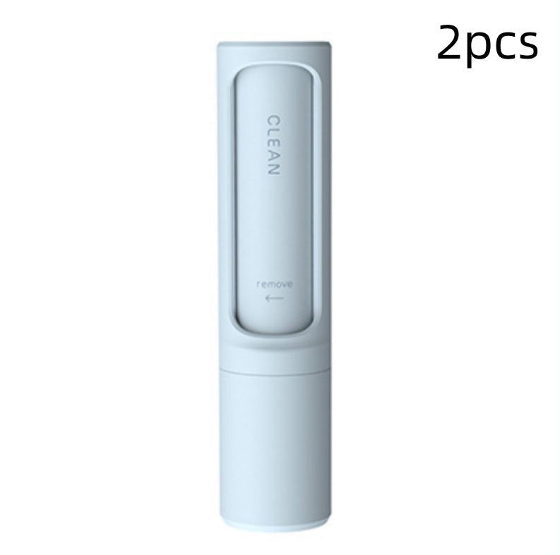 Reusable pet hair lint roller brush in light blue, 2 pcs