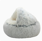 CozyNest Semi-Closed Cat Bed | All-Season Comfort for Small Dogs & Cats | Warm & Inviting Winter Retreat