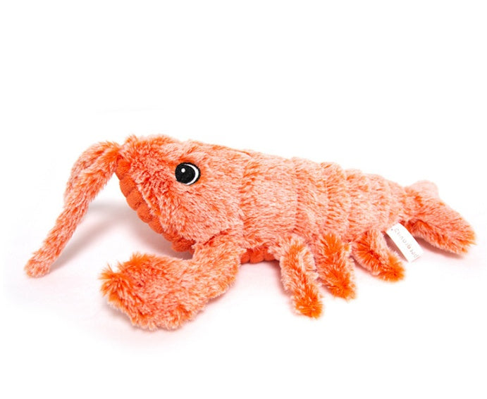 Electric Jumping Shrimp Cat Toy – USB Rechargeable Plush Lobster