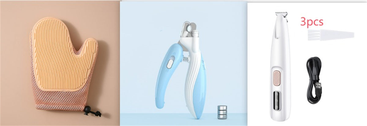 PetGroom Pro LED Paw Trimmer - Waterproof & Wide Blade Dog Clippers for Effortless Grooming