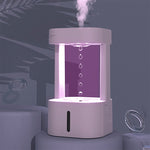 Humidificador creativo antigravedad con gota de agua, pulverizador de niebla para aire acondicionado, silencioso para dormitorio y oficina, con tanque de agua de 580 ml