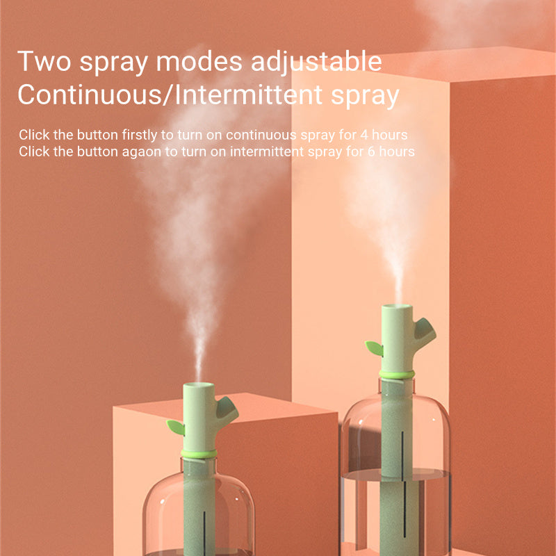 Mini humidificador de aire portátil USB con botella de agua, rama, ultrasónico, de vapor frío, nebulizador, difusor para el hogar y la oficina