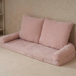Convertible Fold-Out Single Sofa Bed,Pink,the Right Part Of The Complete Product.