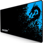 Rakoon non-slip rubber mouse pad with smooth black-and-blue sci‑fi graphic