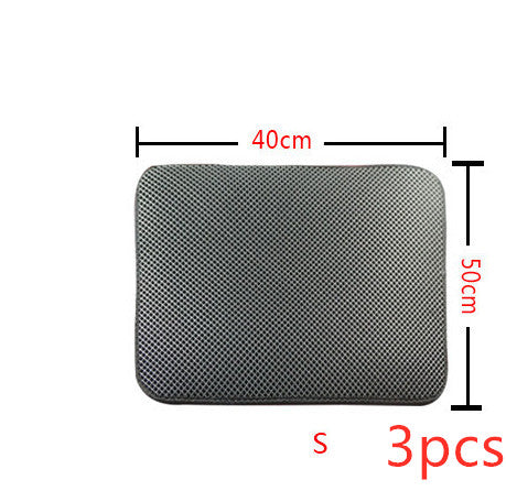 Cat litter mat, dark gray mesh top, size S, 40x50 cm