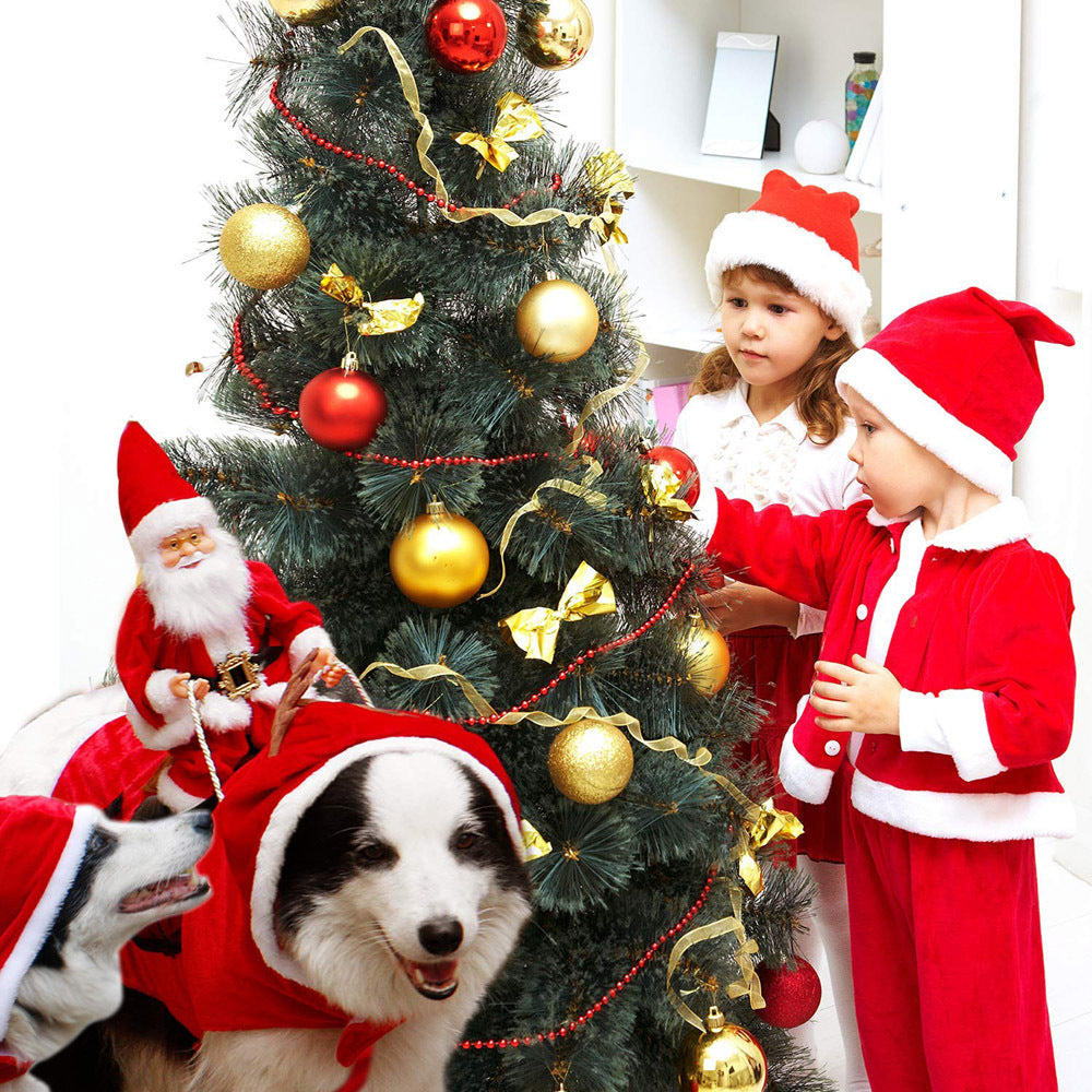 Santa Claus Riding Deer Dog Christmas Costume