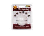 LED magic toy ball with white dome, 6.4 cm