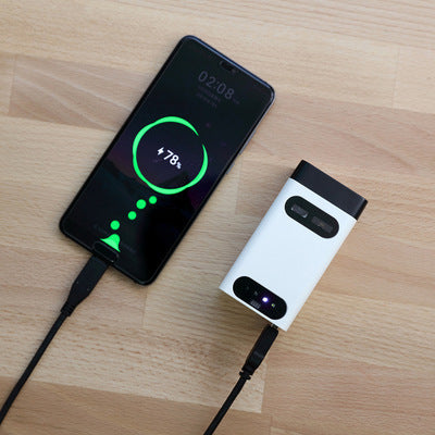 Laser projection keyboard with built-in mouse connected to a smartphone
