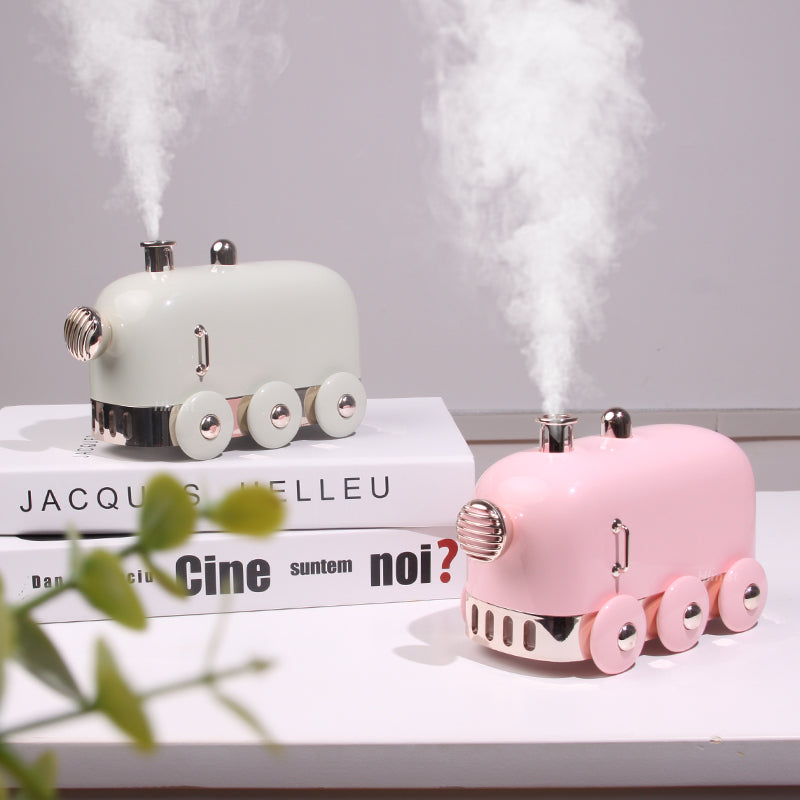 Humidificador de tren pequeño, nuevo hogar, retro, silencioso, mini usb