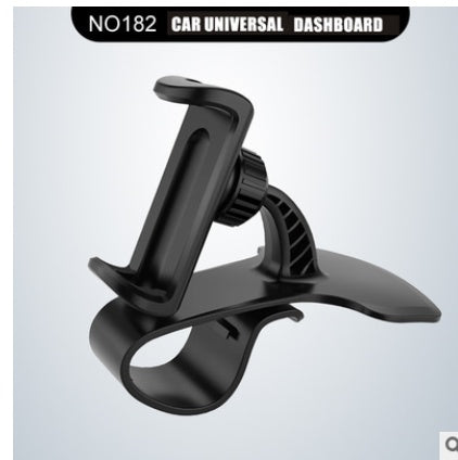 Universal car phone holder, dashboard mount with adjustable arm, dark black