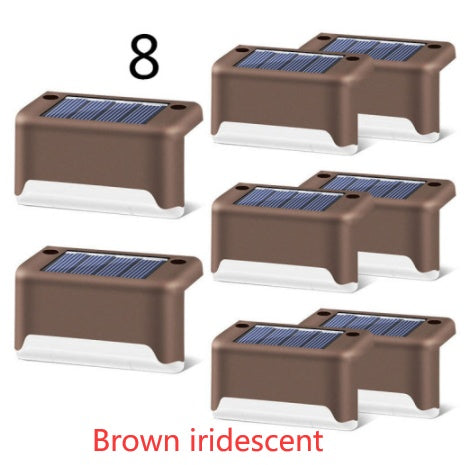 Nueva actualización Lámpara solar de valla LED impermeable Luces solares de cubierta Luz solar de paso al aire libre para escaleras de patio, camino de jardín, patio de paso