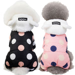 Polka Dot Four-Leg Cotton Dog Winter Coat – Warm Pet