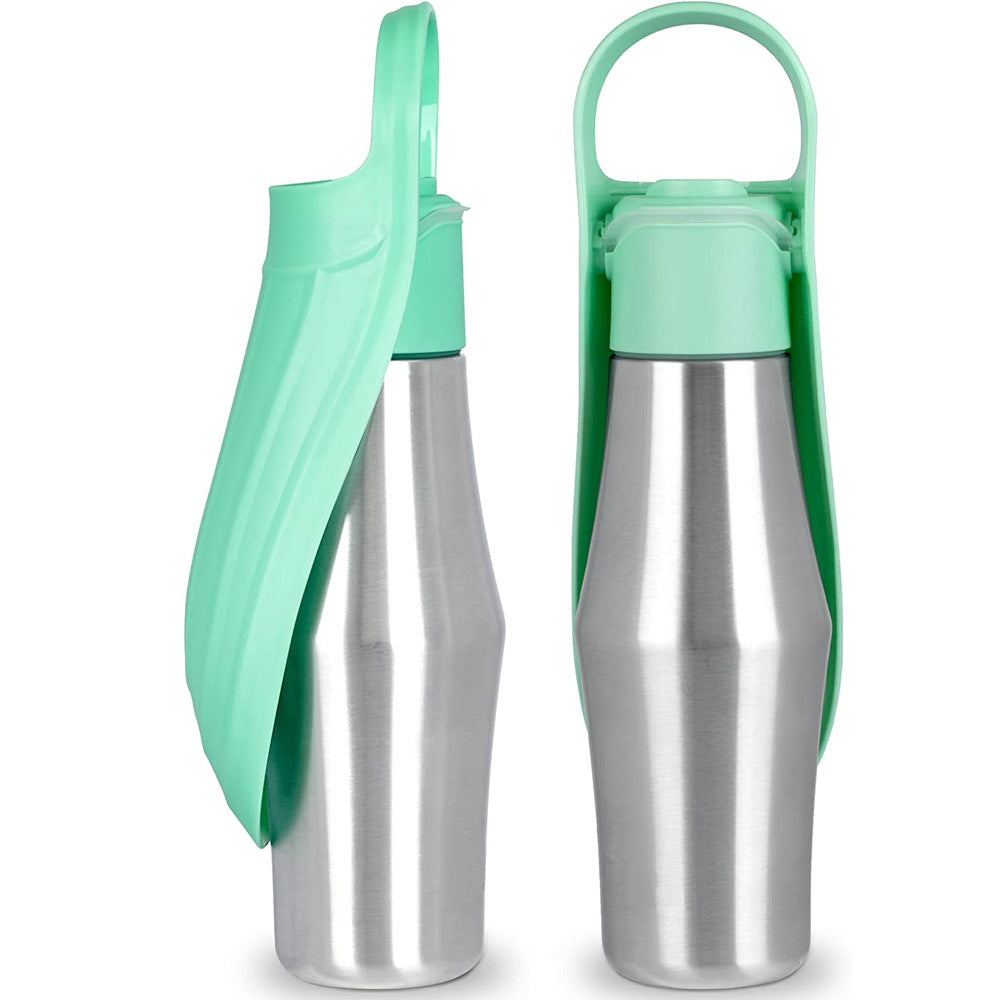 PetPawz Portable Dog Water Bottle - Soft Silicone Leaf Design for On-the-Go Hydration