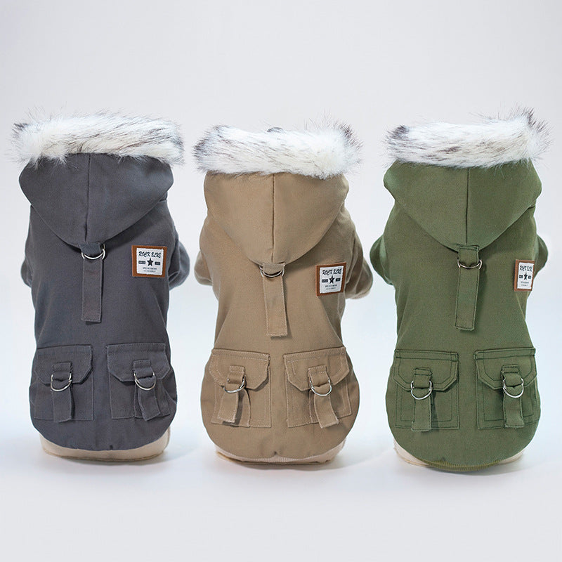 Manteau de chien à capuche