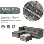 Garden Corner Sofa Rattan Garden Furniture Patio Set Garden Entertaining Set Garden Rattan Furniture Lounge Set,Grey