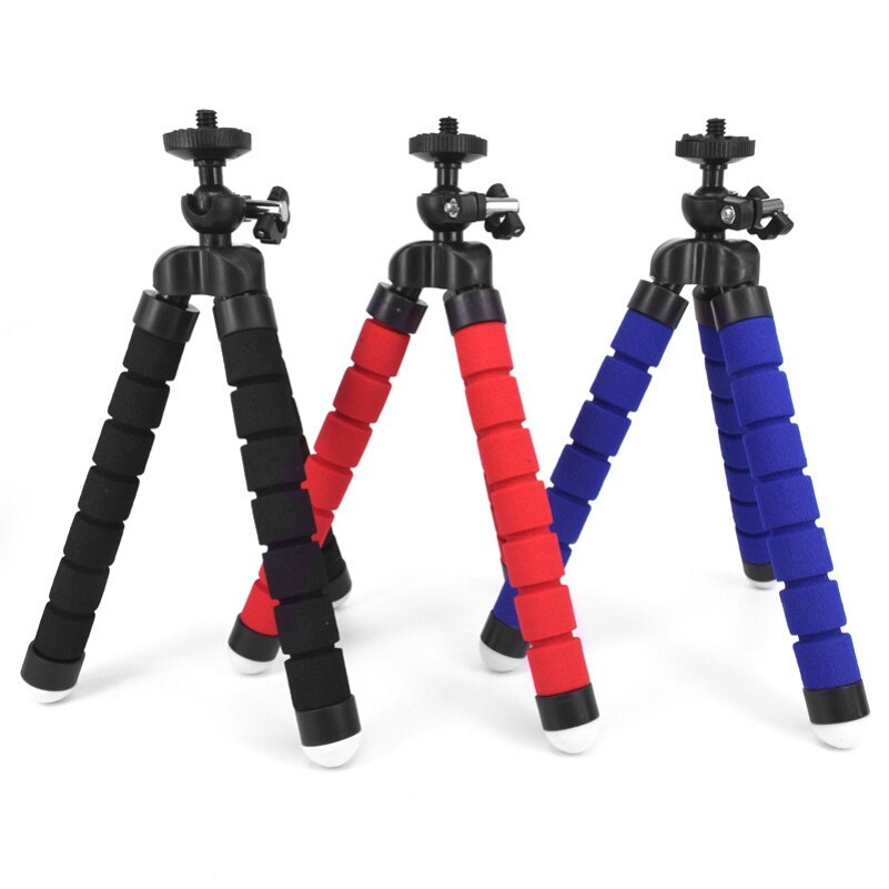 Compatible con Apple, Mini trípode pulpo flexible para teléfono móvil Soporte de clip para smartphone Soporte estabilizador de vídeo Empuñadura monopié de mesa Gorillapod