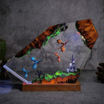 Dragon And Castle Handmade Resin Lamp