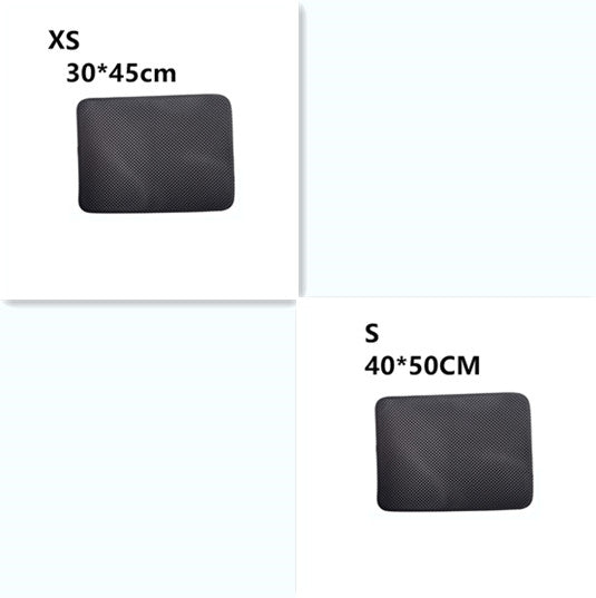 Cat litter mat sizes XS (30x45 cm) and S (40x50 cm), dark gray