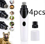 Electric pet nail grinder with four spare grinding heads and a protective cap