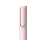 Light pink reusable pet hair remover lint roller brush with self-cleaning head