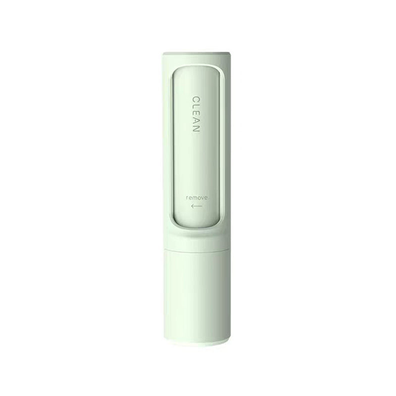 Light green reusable pet hair remover lint roller brush with self-cleaning head