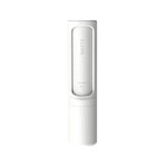 White reusable pet hair remover lint roller brush with self-cleaning head