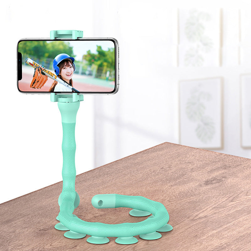 Soporte perezoso para teléfono móvil, gusano, soporte flexible con ventosa para teléfono para pared del hogar, escritorio, bicicleta