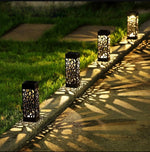 Luces solares para jardín, camino, lámpara de césped para decoración de faroles de jardín, luz de sendero exterior inalámbrica, impermeable, LED nocturna, lámpara solar
