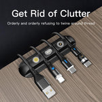 Simple Style Solid Color Data Cable Organizer Charging Cable