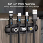 Simple Style Solid Color Data Cable Organizer Charging Cable