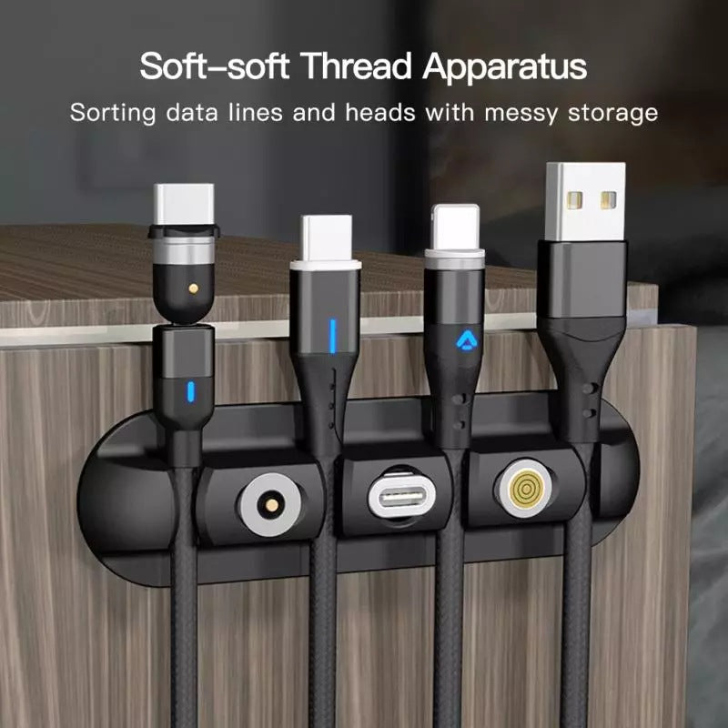 Simple Style Solid Color Data Cable Organizer Charging Cable