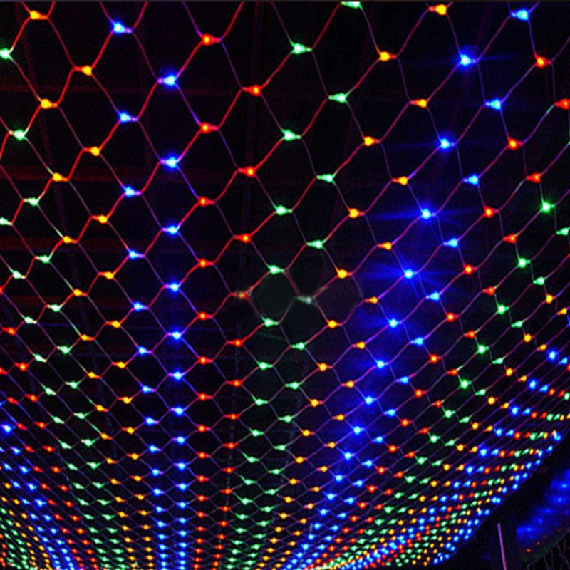 Luces de cadena de Navidad LED, luces de hadas impermeables para exterior, luces de red en forma de red, luces navideñas llenas de estrellas, luces decorativas para bodas y estilo "ins".