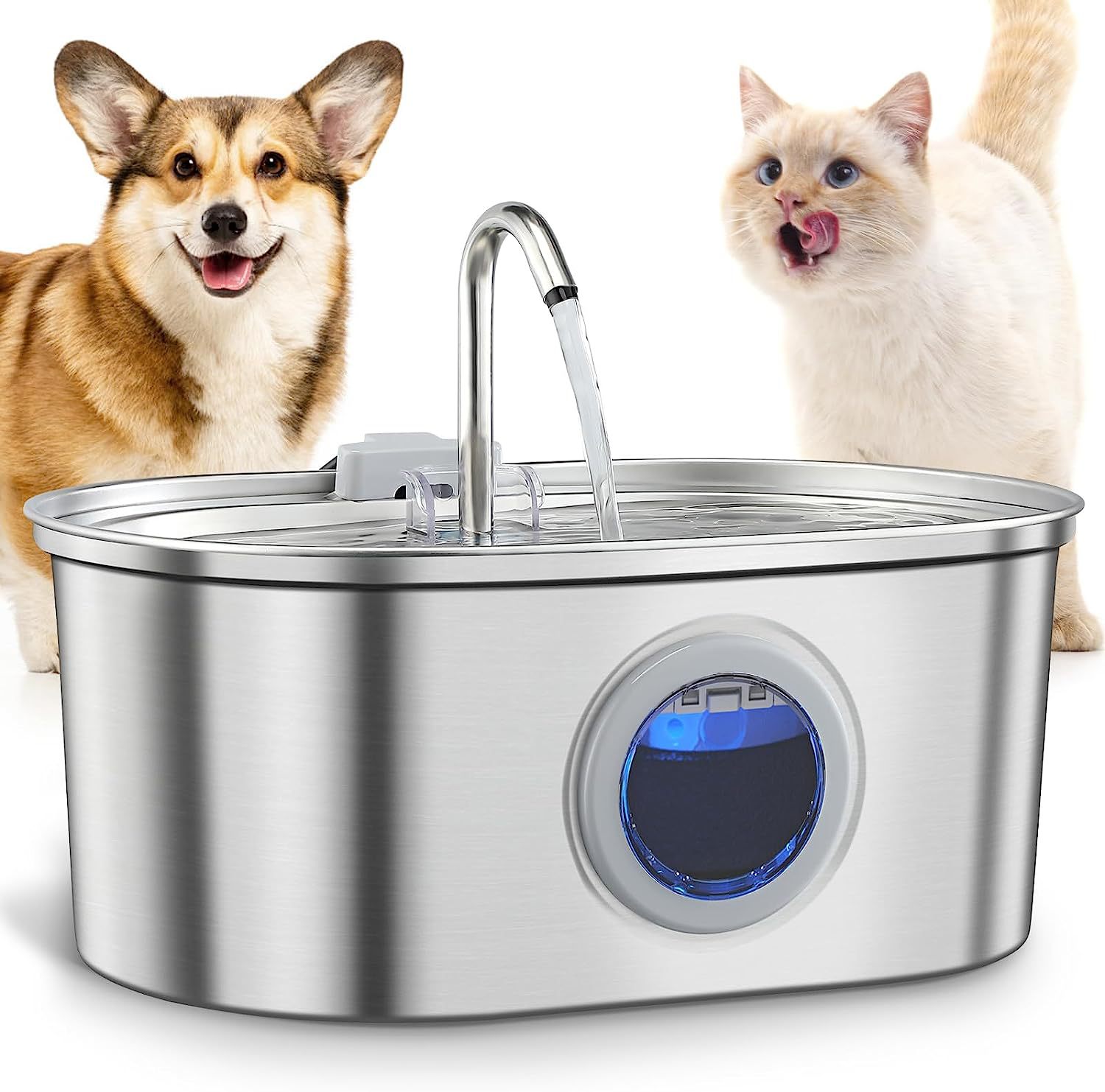 Pawsitive Vibes Stainless Steel Water Feeder – Stylish & Durable Pet Water Dispenser