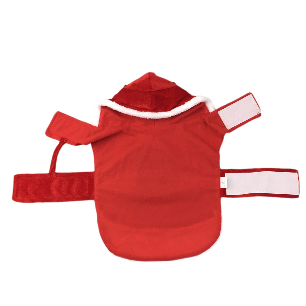 Santa Claus Riding Deer Dog Christmas Costume