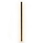 Minimalist LED wall lamp, vertical acrylic light bar glowing warm white