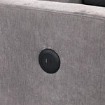 Upholstery Sleeper GREY Sectional Sofa With Storage Space, USB Port, 2 Cup Holders On Back Cushions