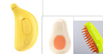 Pet grooming brush color options: yellow, cream, and lime-green bodies