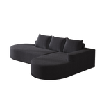 Modern Curved Sofa ,Chenille Upholstered Sectional Sofa Couch Set,Modular 108.5 L Shaped Sectional Living Room Sofa Set With 3 Pillows,Free Combination Sofa Couch For Living Room,Bedroom