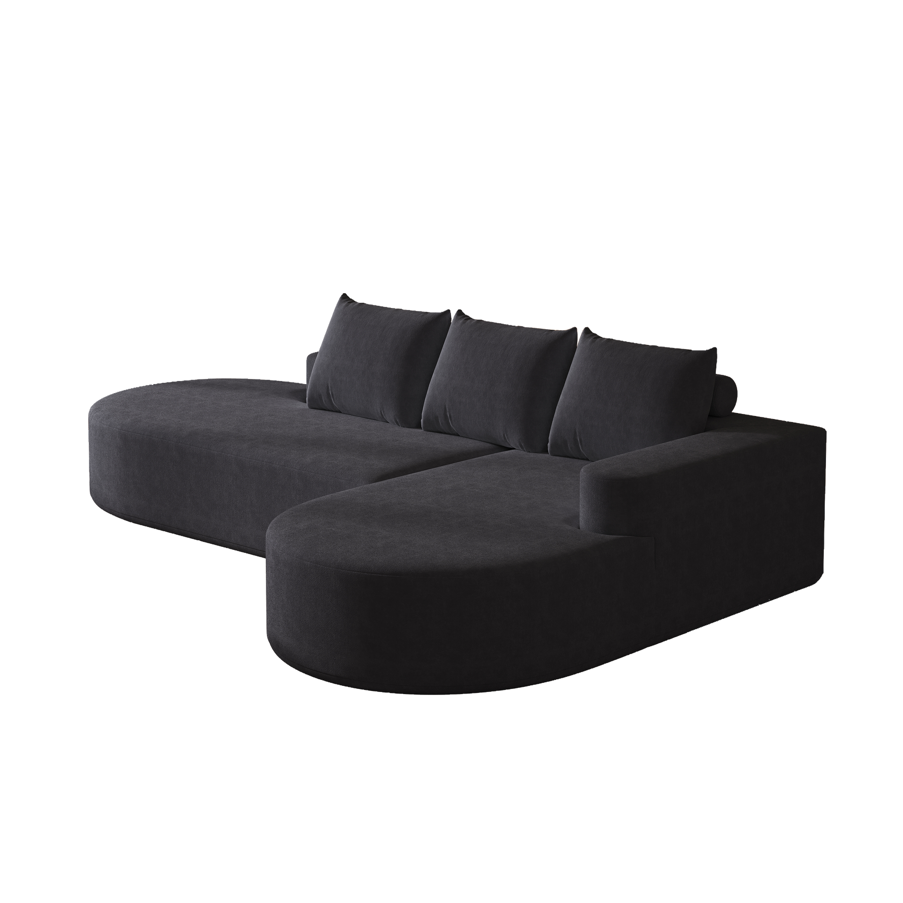 Modern Curved Sofa ,Chenille Upholstered Sectional Sofa Couch Set,Modular 108.5 L Shaped Sectional Living Room Sofa Set With 3 Pillows,Free Combination Sofa Couch For Living Room,Bedroom
